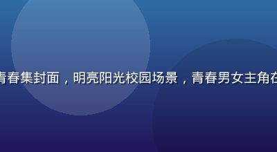 涩涩漫画校园青春集封面，明亮阳光校园场景，青春男女主角在樱花树下相遇